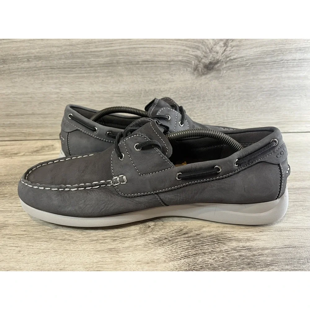 Cole Haan Men's Grand Atlantic Boat Shoe 11.5 M Style C36081 Gray Slip On‎